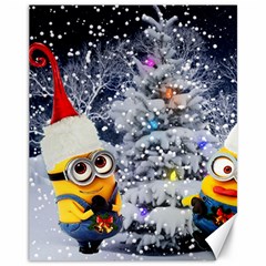 Minions Christmas, Merry Christmas, Minion Christmas Canvas 11  X 14  by nateshop