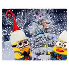 Minions Christmas, Merry Christmas, Minion Christmas Two Sides Premium Plush Fleece Blanket (medium) by nateshop