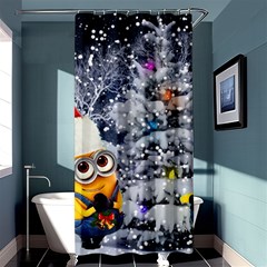 Minions Christmas, Merry Christmas, Minion Christmas Shower Curtain 36  X 72  (stall)  by nateshop