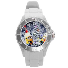 Minions Christmas, Merry Christmas, Minion Christmas Round Plastic Sport Watch (l) by nateshop