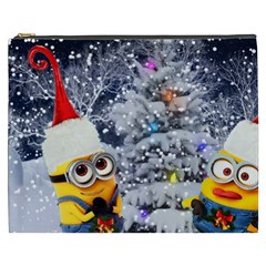 Minions Christmas, Merry Christmas, Minion Christmas Cosmetic Bag (xxxl) by nateshop