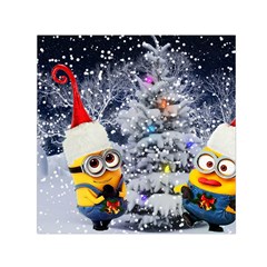 Minions Christmas, Merry Christmas, Minion Christmas Square Satin Scarf (30  X 30 ) by nateshop