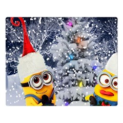 Minions Christmas, Merry Christmas, Minion Christmas Premium Plush Fleece Blanket (large) by nateshop