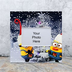 Minions Christmas, Merry Christmas, Minion Christmas White Box Photo Frame 4  X 6  by nateshop