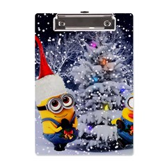 Minions Christmas, Merry Christmas, Minion Christmas A5 Acrylic Clipboard by nateshop