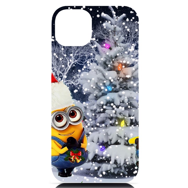 Minions Christmas, Merry Christmas, Minion Christmas iPhone 14 Plus Black UV Print Case