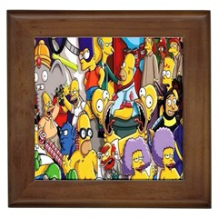 The Simpsons, Cartoon, Crazy, Dope Framed Tile by nateshop