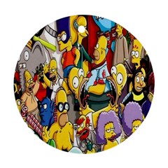 The Simpsons, Cartoon, Crazy, Dope Ornament (round) by nateshop