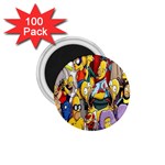 The Simpsons, Cartoon, Crazy, Dope 1.75  Magnets (100 pack)  Front