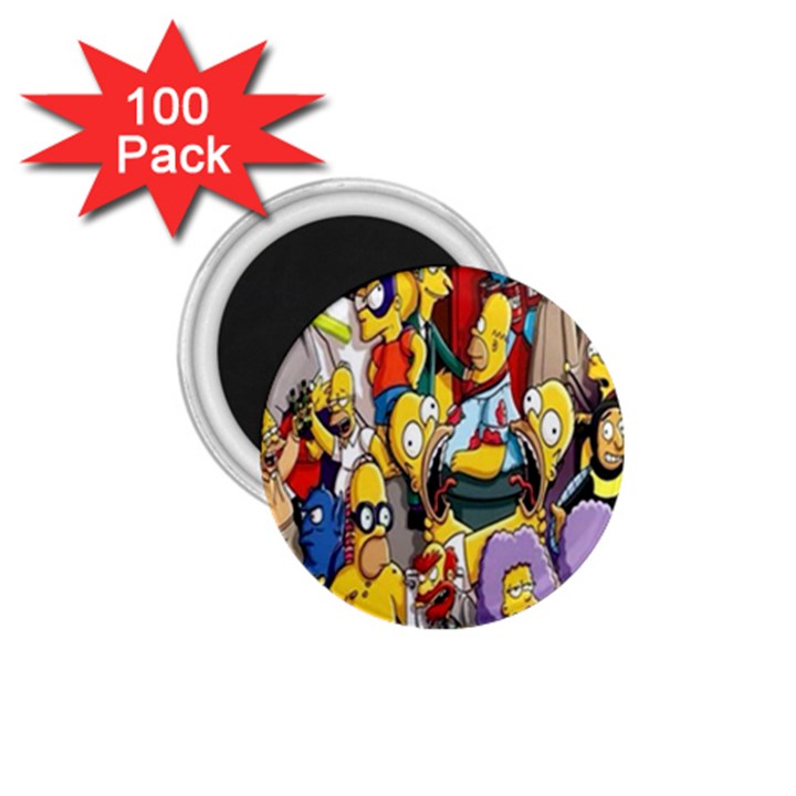 The Simpsons, Cartoon, Crazy, Dope 1.75  Magnets (100 pack) 