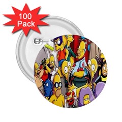 The Simpsons, Cartoon, Crazy, Dope 2 25  Buttons (100 Pack)  by nateshop