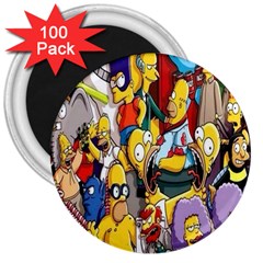 The Simpsons, Cartoon, Crazy, Dope 3  Magnets (100 Pack) by nateshop