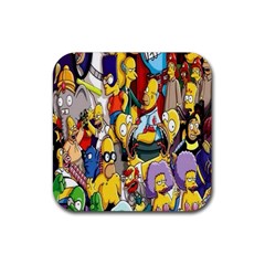 The Simpsons, Cartoon, Crazy, Dope Rubber Coaster (square) by nateshop