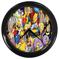 The Simpsons, Cartoon, Crazy, Dope Wall Clock (black) by nateshop