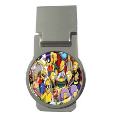 The Simpsons, Cartoon, Crazy, Dope Money Clips (round)  by nateshop