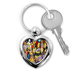 The Simpsons, Cartoon, Crazy, Dope Key Chain (heart) by nateshop