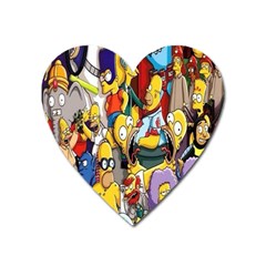 The Simpsons, Cartoon, Crazy, Dope Heart Magnet by nateshop