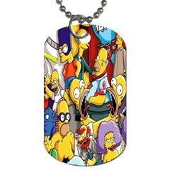 The Simpsons, Cartoon, Crazy, Dope Dog Tag (one Side) by nateshop