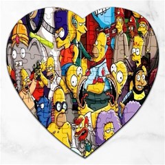 The Simpsons, Cartoon, Crazy, Dope Jigsaw Puzzle (heart) by nateshop