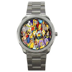 The Simpsons, Cartoon, Crazy, Dope Sport Metal Watch by nateshop