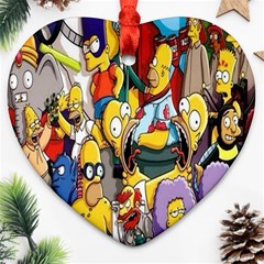 The Simpsons, Cartoon, Crazy, Dope Heart Ornament (two Sides) by nateshop