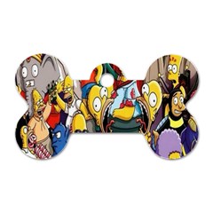 The Simpsons, Cartoon, Crazy, Dope Dog Tag Bone (one Side) by nateshop