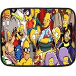 The Simpsons, Cartoon, Crazy, Dope Two Sides Fleece Blanket (Mini) 35 x27  Blanket Front