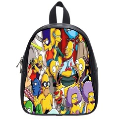 The Simpsons, Cartoon, Crazy, Dope School Bag (small) by nateshop