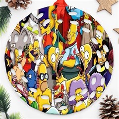 The Simpsons, Cartoon, Crazy, Dope Ornament (round Filigree)