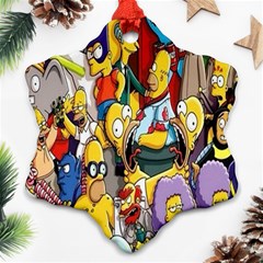 The Simpsons, Cartoon, Crazy, Dope Snowflake Ornament (two Sides) by nateshop