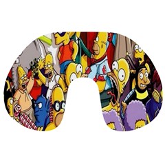 The Simpsons, Cartoon, Crazy, Dope Travel Neck Pillow by nateshop