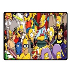 The Simpsons, Cartoon, Crazy, Dope Two Sides Fleece Blanket (small) by nateshop