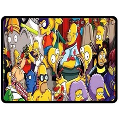 The Simpsons, Cartoon, Crazy, Dope Two Sides Fleece Blanket (large) by nateshop