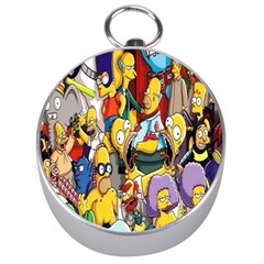 The Simpsons, Cartoon, Crazy, Dope Silver Compasses by nateshop