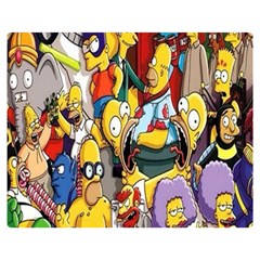 The Simpsons, Cartoon, Crazy, Dope Two Sides Premium Plush Fleece Blanket (medium) by nateshop