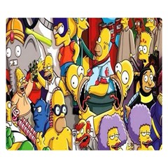 The Simpsons, Cartoon, Crazy, Dope Two Sides Premium Plush Fleece Blanket (small) by nateshop