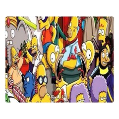 The Simpsons, Cartoon, Crazy, Dope Two Sides Premium Plush Fleece Blanket (large) by nateshop