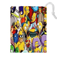 The Simpsons, Cartoon, Crazy, Dope Drawstring Pouch (5xl) by nateshop