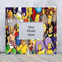 The Simpsons, Cartoon, Crazy, Dope White Wall Photo Frame 5  X 7  by nateshop