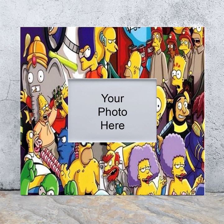 The Simpsons, Cartoon, Crazy, Dope White Wall Photo Frame 5  x 7 