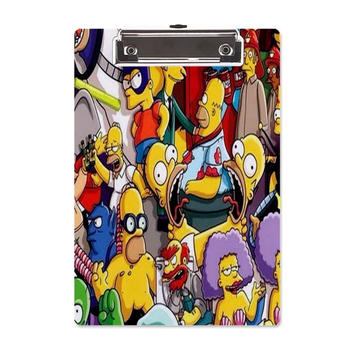 The Simpsons, Cartoon, Crazy, Dope A5 Acrylic Clipboard