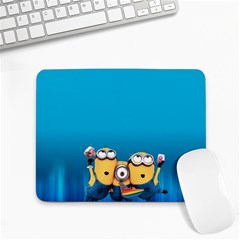 Minions, Blue, Cartoon, Cute, Friends Small Mousepad by nateshop