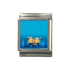 Minions, Blue, Cartoon, Cute, Friends Italian Charm (13mm) by nateshop