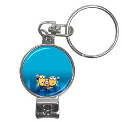 Minions, Blue, Cartoon, Cute, Friends Nail Clippers Key Chain by nateshop