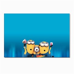 Minions, Blue, Cartoon, Cute, Friends Postcard 4 x 6  (pkg Of 10) by nateshop