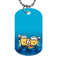 Minions, Blue, Cartoon, Cute, Friends Dog Tag (two Sides) by nateshop