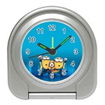 Minions, Blue, Cartoon, Cute, Friends Travel Alarm Clock Front