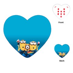 Minions, Blue, Cartoon, Cute, Friends Playing Cards Single Design (heart)