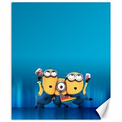 Minions, Blue, Cartoon, Cute, Friends Canvas 8  X 10  by nateshop