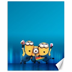 Minions, Blue, Cartoon, Cute, Friends Canvas 16  X 20  by nateshop